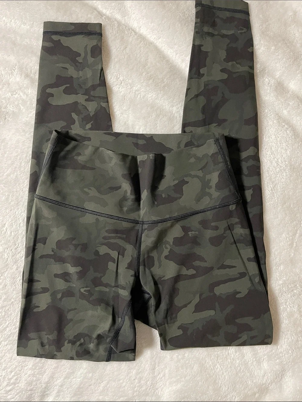 lululemon athletica Olive & Black Camo High-Rise Leggings
